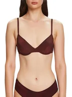 Biustonosze - ESPRIT Damski biustonosz Big Flower Deluster RCS Uw Bra z pełnym pokryciem, Rust Brown 3, 80C - miniaturka - grafika 1