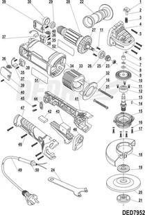 Dedra Osłona gumowa łożyska - Akcesoria do elektronarzędzi - miniaturka - grafika 1