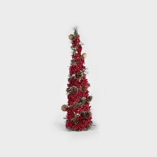 HOMLA LENTE Choinka na stelażu z czerwonymi dekoracjami 60 cm - Choinki - miniaturka - grafika 1