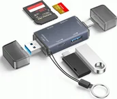 Czytniki kart pamięci - Czytnik kart pamiÄci USB USB-C 3.0 hub PRO 6w1 SD/MicroSD - miniaturka - grafika 1