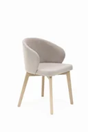 Krzesła - Flavio 5 krzesło tapicerowane beżowe nogi dąb sonoma - miniaturka - grafika 1