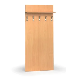 Garderoba z wieszakami PRIMO WOOD, 5 haczyków, półka, buk - Meble do przedpokoju - miniaturka - grafika 1