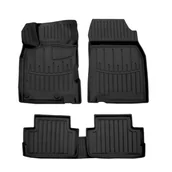Dywaniki samochodowe - | Wysokiej jakości gumowe maty podłogowe 3D kompatybilne z Kadjar od 2015 roku, system mocowania, wysoka krawędź, czarna, antypoślizgowa, łatwa do czyszczenia, na wszystkie pory roku - miniaturka - grafika 1
