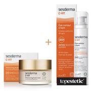 Kosmetyki pod oczy - SesDerma C-VIT Cream + Eye Contour Cream ZESTAW Krem nawilżający 50 ml + Krem pod oczy 15 ml - miniaturka - grafika 1