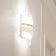 Lampy ścienne - EVO Kinkiet LAMPA ścienna EVO W02073CP szklana OPRAWA sople przezroczyste EVO W02073CP - miniaturka - grafika 1