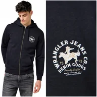 Bluzy męskie - Wrangler GRAPHIC ZIP HOODIE rozpinana bluza bawełniana z kapturem S - miniaturka - grafika 1