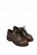 Półbuty męskie - MARC OPOLO BRĄZOWE PÓŁBUTY MĘSKIE SKÓRZANE Z OZDOBNYM FASONEM 40 T_A - miniaturka - grafika 1