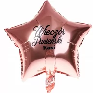 Wieczór panieński i kawalerski - BALON ROSE GOLD GWIAZDKA WIECZÓR PANIEŃSKI IMIĘ Y3 - miniaturka - grafika 1