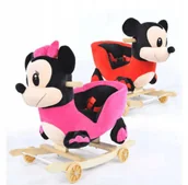 Skoczki dla dzieci - Jeździk bujak na biegunach dźwięk kółka 2w1 Myszka Miki/myszka Minnie - miniaturka - grafika 1