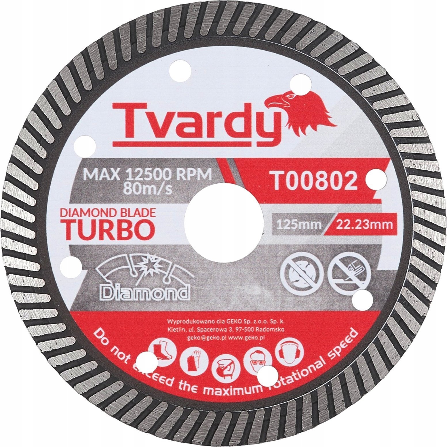 Tvardy Tarcza diamentowa Turbo 125x10x22.23mm 100