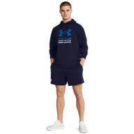 Spodnie sportowe męskie - Męskie spodenki dresowe Under Armour UA Rival Terry 6in Short - granatowe - UNDER ARMOUR - miniaturka - grafika 1