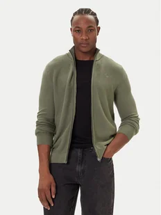 Mustang Kardigan Escondido 1016847 Zielony Regular Fit - Swetry męskie - miniaturka - grafika 1