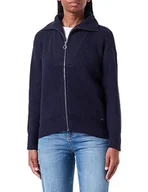 Swetry damskie - TILDEN Damski sweter z dzianiny z zamkiem błyskawicznym 39431294, granatowy, L, morski, L - miniaturka - grafika 1