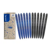 Długopisy - Zestaw 12x długopis PILOT M SUPER GRIP G mix kolor - miniaturka - grafika 1