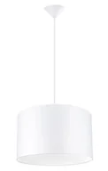 Lampy sufitowe - Biała lampa nad stół z cylindrycznym abażurem - A654 K8-G56 - miniaturka - grafika 1