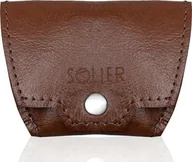 Portfele - Solier Skórzana bilonówka, portfel na monety SOLIER SA10 Brąz - miniaturka - grafika 1