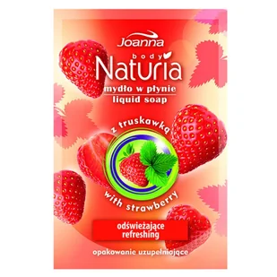 Joanna Naturia Body Mydło w płynie Truskawka zapas 300ml - Mydła - miniaturka - grafika 2