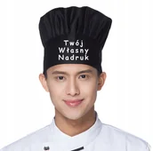 Odzież robocza - CZAPKA KUCHARSKA Twój Własny Nadruk Jednokolorowy - miniaturka - grafika 1