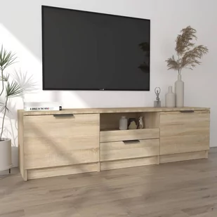Lumarko Szafka pod telewizor, dąb sonoma, 140x35x40 cm - Szafki RTV - miniaturka - grafika 4