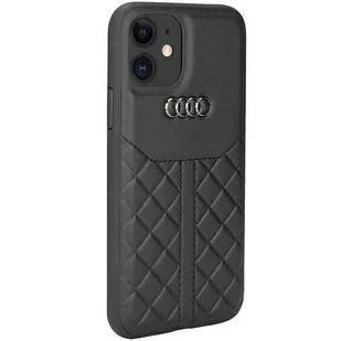 Etui Audi Genuine Leather na iPhone 12 / iPhone 12 Pro - czarne AU-TPUPCIP12P-Q8/D1-BK - Etui i futerały do telefonów - miniaturka - grafika 1