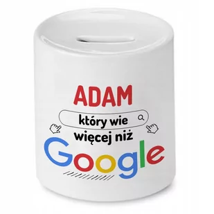 Skarbonka Dla Adama na Urodziny Imieniny Prezent z Nadrukiem ze Zdjęciem - Skarbonki - miniaturka - grafika 1
