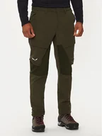 Odzież trekkingowa męska - Salewa Spodnie outdoor Puez 28482 Zielony Regular Fit - miniaturka - grafika 1