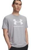 Koszulki męskie - Koszulka męska Under Armour z krótkimi rękawami Logo szara - miniaturka - grafika 1