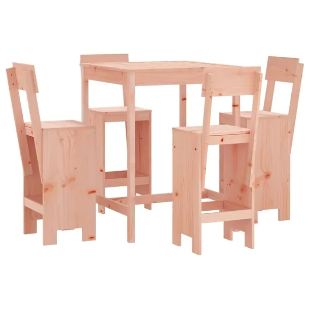 Zestaw mebli barowych z litego drewna daglezjowego, stół 82,5x82,5x110 cm