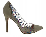 Czółenka - Transparentne czółenka na obcasie Red Cherry 38 - miniaturka - grafika 1