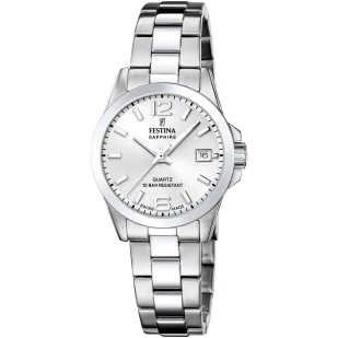 Zegarek Festina Classic Bracelet 20049/1 zegarek damski srebrny na bransolecie z datownikiem - Zegarki damskie - miniaturka - grafika 1
