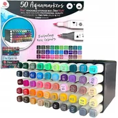 Kredki, ołówki, pastele i pisaki - Markery Akwarelowe Wodne Dwustronne 50 szt. - miniaturka - grafika 1