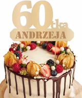 Gadżety dla niej i dla niego - Topper Na Tort 60-te Urodziny - miniaturka - grafika 1
