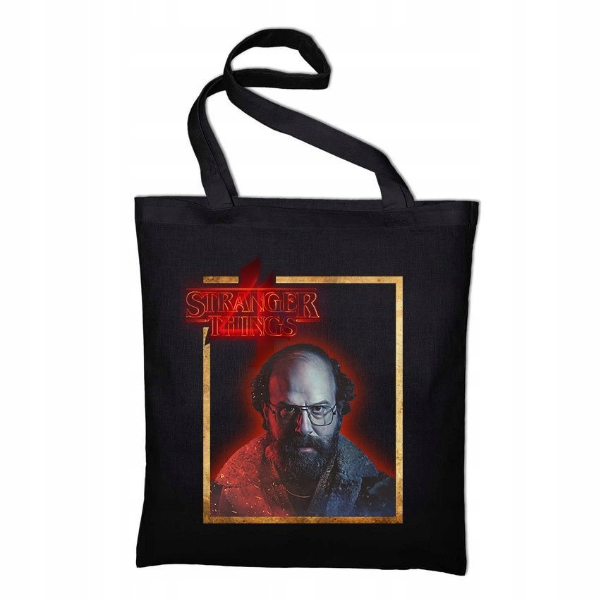 Torba Czarna EKO Bawełniana STRANGER THINGS MURRAY Dla Fana Prezent Wzory