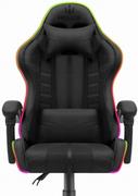Fotele gamingowe - Fotel Gamingowy Hell'S Chair Hc- 1004 Led Black Tkanina - miniaturka - grafika 1