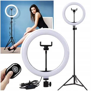 Statyw Lampa Pierścieniowa Do Makijażu, Selfie Led - Lampy kosmetyczne - miniaturka - grafika 1