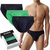 Majtki damskie - SLIPY MĘSKIE ATLANTIC SPORT 3MP193/GRA/ZIE/GRA 3PAK *L* - Atlantic - miniaturka - grafika 1