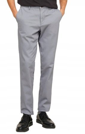 Jack&Jones Spodnie Długie Chinos Męskie Szare Eleganckie 30/30 J2A