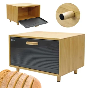CHLEBAK POJEMNIK BAMBUSOWY NA PIECZYWO 4252 - Chlebaki - miniaturka - grafika 1