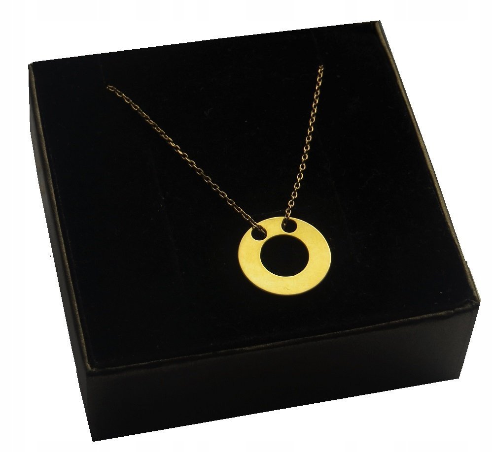 Naszyjnik kółko CELEBRYTKA srebro 925 pozłacane