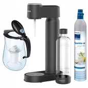 Saturatory - Saturator do wody PHILIPS ADD4901BK czarny + dzbanek filtrujący Aquaphor - miniaturka - grafika 1