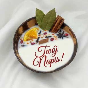 Świeca w łupinie Kokosa / Twój napis / Personalizacja - Świece Świeca w łupinie Kokosa / Twój napis / Personalizacja - Świece - miniaturka - grafika 1