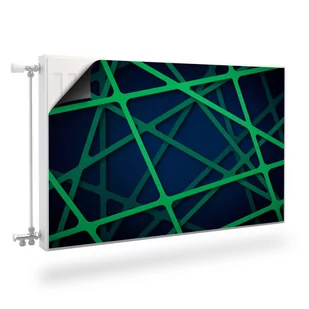 OSŁONA Magnetyczna Na Grzejnika Zielone Linie ABSTRAKCJA 80cm x 60cm - Dekoracje domu - miniaturka - grafika 1