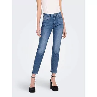 Spodnie damskie - Bestseller A/S Damskie spodnie jeansowe ONLEMILY Stretch HW ST AK DNM CRO571NOOS, Medium Blue Denim, 32/34, Medium Blue Denim, 32W / 34L - grafika 1