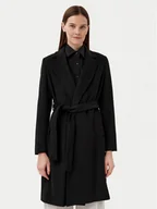 Płaszcze damskie - Motivi Płaszcz wełniany 0044Q000531N Czarny Regular Fit - miniaturka - grafika 1