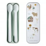Sztućce dla dzieci - Mepal Łyżki do karmienia Mio Little Farm 108032065399 2 szt. - miniaturka - grafika 1