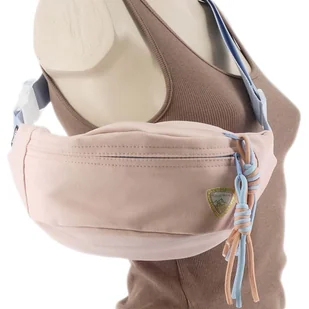 DAMSKA SASZETKA NERKA TOREBKA CROSSBODY BAG NA RAMIĘ FRĘDZLE RÓŻOWA - Nerki - miniaturka - grafika 1