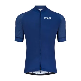 Damska koszulka kolarska z krótkim rękawem – Granatowa - Koszulki rowerowe - miniaturka - grafika 1