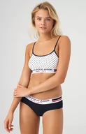 Biustonosze - 66252 bawełniany komplet sportowej bielizny biustonosz i majtki, Kolor granatowo-czerwony, Rozmiar XS, U.S. POLO ASSN - Intymna - miniaturka - grafika 1