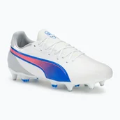 Piłka nożna - Buty piłkarskie męskie PUMA King Match MxSG puma white/bluemazing/flat light grey/sunset glow WYSYŁKA W 24H 30 DNI NA ZWROT - miniaturka - grafika 1