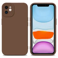 Etui i futerały do telefonów - Pokrowiec Etui Do Apple iPhone 12 w FLUID BRĄZOWY TPU Silikonowe Obudowa Ochronny Case Cover Cadorabo - miniaturka - grafika 1